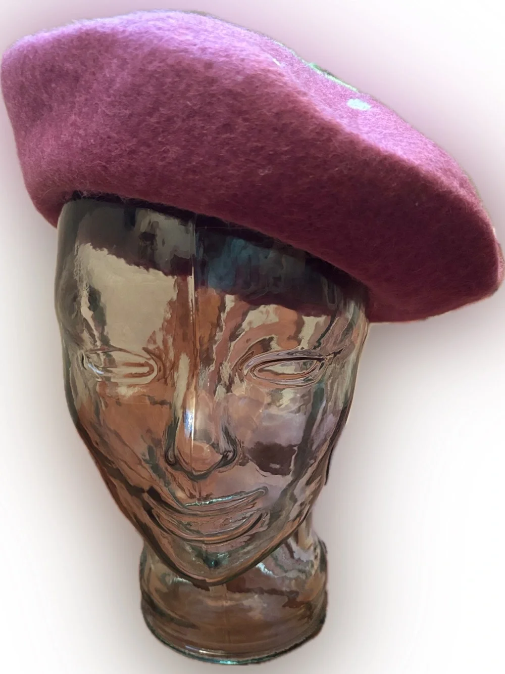 Raspberry Beret - Handmade Felted Wool French Beret Hat Made in Tasmania O/S